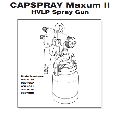 Capspray Maxum II HVLP Spray Guns Series